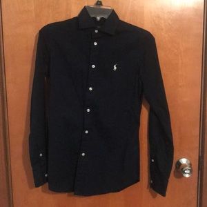 Used Navy Blue Polo Ralph Lauren Button up top!